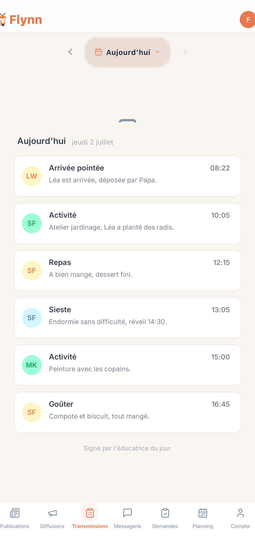 Journal temps réel Flynn