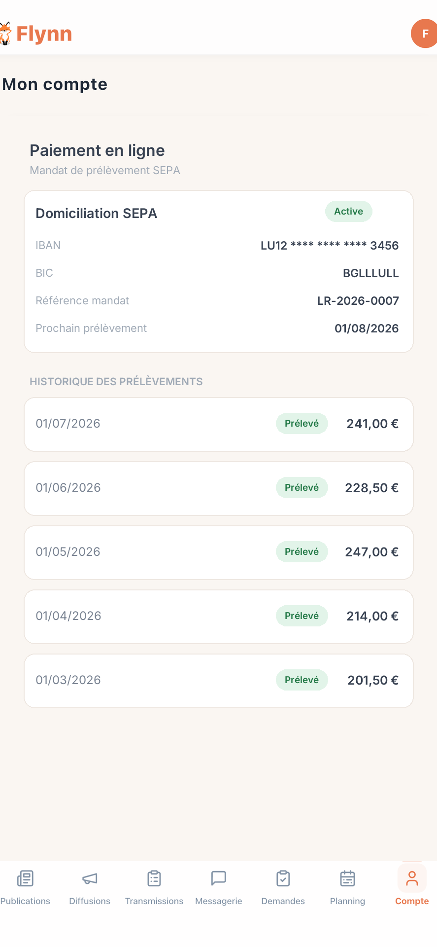 Paiement en ligne Flynn